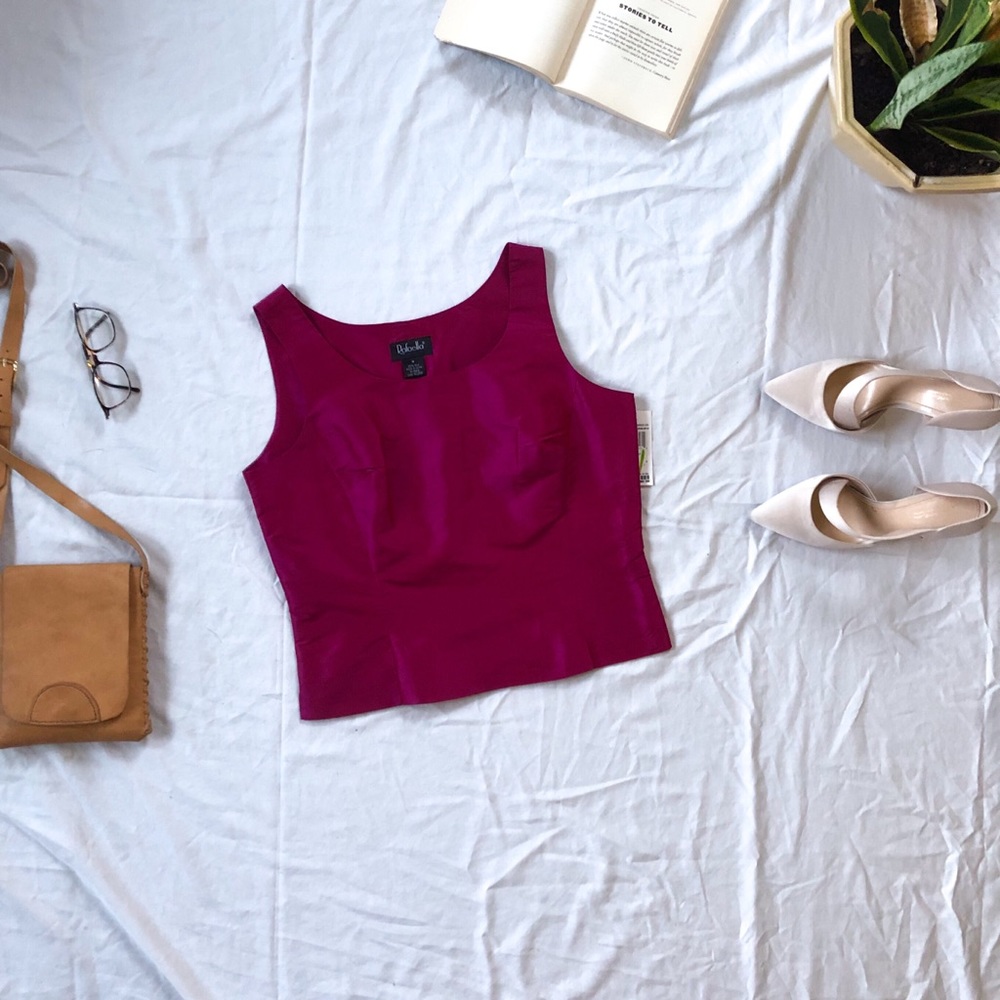 Rafaella 100% Silk Pink Sleeveless Blouse